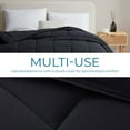 thumbnail image 6 of LammaLoe Oversized King Comforter, Quilted Down Alternative Comforter, All Season Duvet Insert Black/Gray, 6 of 8