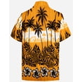 thumbnail image 5 of HAPPY BAY Men's Hawaiian Shirts Short Sleeve Button Down Shirt Mens Vacation Shirts Summer Beach Casual Tropical Shirts for Men Funny 5XL Dark Bushy, Gold, 5 of 6