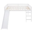 thumbnail image 4 of Full Size Loft Bed with Slide and Ladder, ,No Box Spring Needed, White, 4 of 7