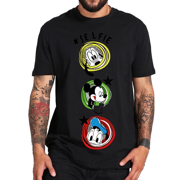 T shirt Men disney mickey mouse women Tshirts Cute Cartoon Fashion Top Tee Shirt Clothes Female T-shirt футболка male camisetasM (Asian size) Gao Jinjia LED