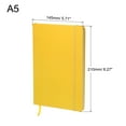thumbnail image 2 of Uxcell 8.3x5.7" Cuaderno de notas de tapa dura con líneas 160 páginas 80 Gsm papel grueso, amarillo, 2 of 7