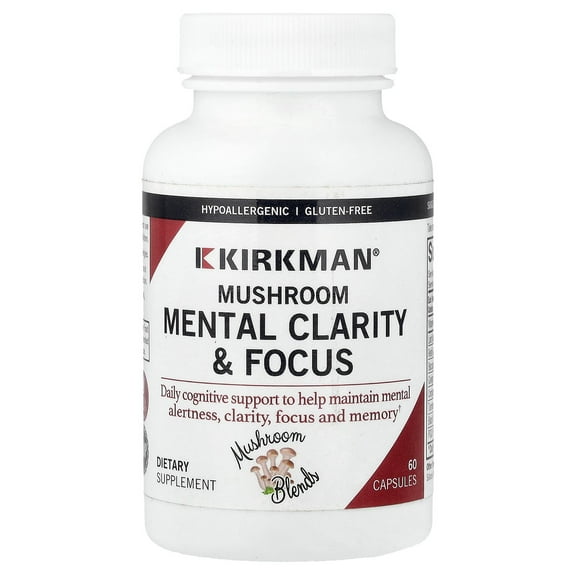 Kirkman Labs Mushroom, Mental Clarity & Focus, 60 Capsules
