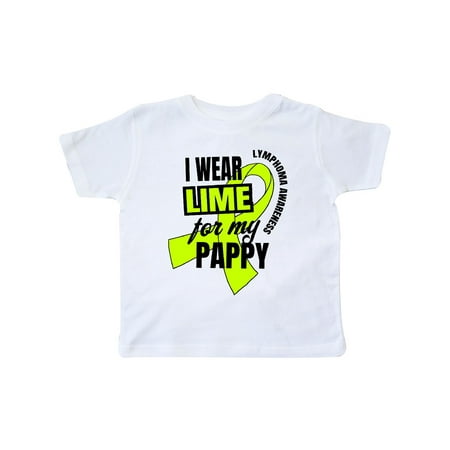 

Inktastic I Wear Lime For My Pappy Lymphoma Awareness Gift Toddler Boy or Toddler Girl T-Shirt