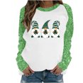 thumbnail image 2 of Qiopertar Mode Femmes Imprimé Col Rond Pull Tops Manches Longues Blouse Confortable Chandail en Molleton Offres de la Semaine Liquidation Moins de 5$ jusqu'à 90 % de Réduction, 2 of 4