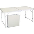 thumbnail image 1 of MPM Folding Table 4 Foot Adjustable Height Portable Lightweight Aluminum Camping Table, Small Folding Table with Carry H, 1 of 2