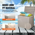 thumbnail image 3 of Outdoor Storage Box, 31 Gallon Resin Deck Box, Backyard Outside Toy and Towel Storage Cabinet Waterproof, for Patio Furniture Cushions, Garden Tools, Pool Supplies, 3 of 8