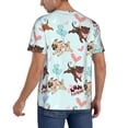 thumbnail image 2 of KLL Cute Pug Dogs for Men's Baseball Shirts,Short Sleeve Casual Shirts Button Down Shirt for Men Beach Summer Wedding Shirt-XX-Large, 2 of 7