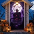 thumbnail image 2 of JHyouerji Halloween Door Cover 35x71 Inch Polyester Front Door Banner Easy Hang Door Curtain Wall Backdrop Porch Party Decor Reusable Holiday Home Decoration, 2 of 6