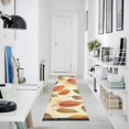 thumbnail image 4 of Yayeee Hallway Runner Rug 2'x6' Non Slip Machine Washable with Rubber Backing, Beige Leaves, 4 of 8