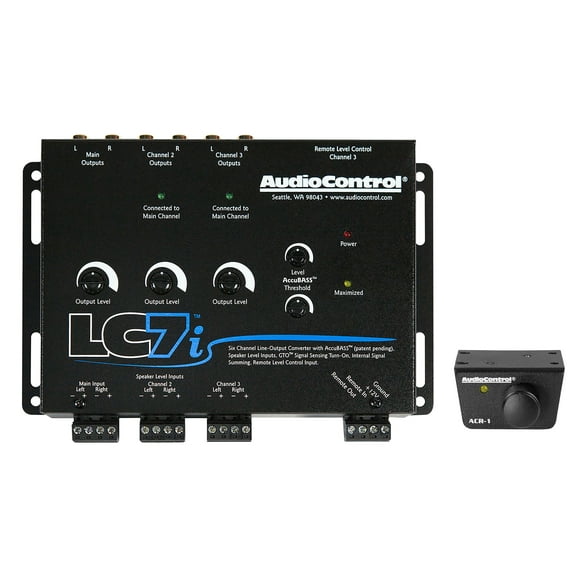 AudioControl LC7i 6 Channel Line Output Converter with Accubass & ACR-1 Dash Remote