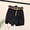 Black, variant on Huowey Women'S Casual Short Skorts High Waist Solid Color Button Side Slit Lightweight Wide Leg Denim Shorts Fashionable Summer Stylish Breathable Shorts Dailywear,Black,L