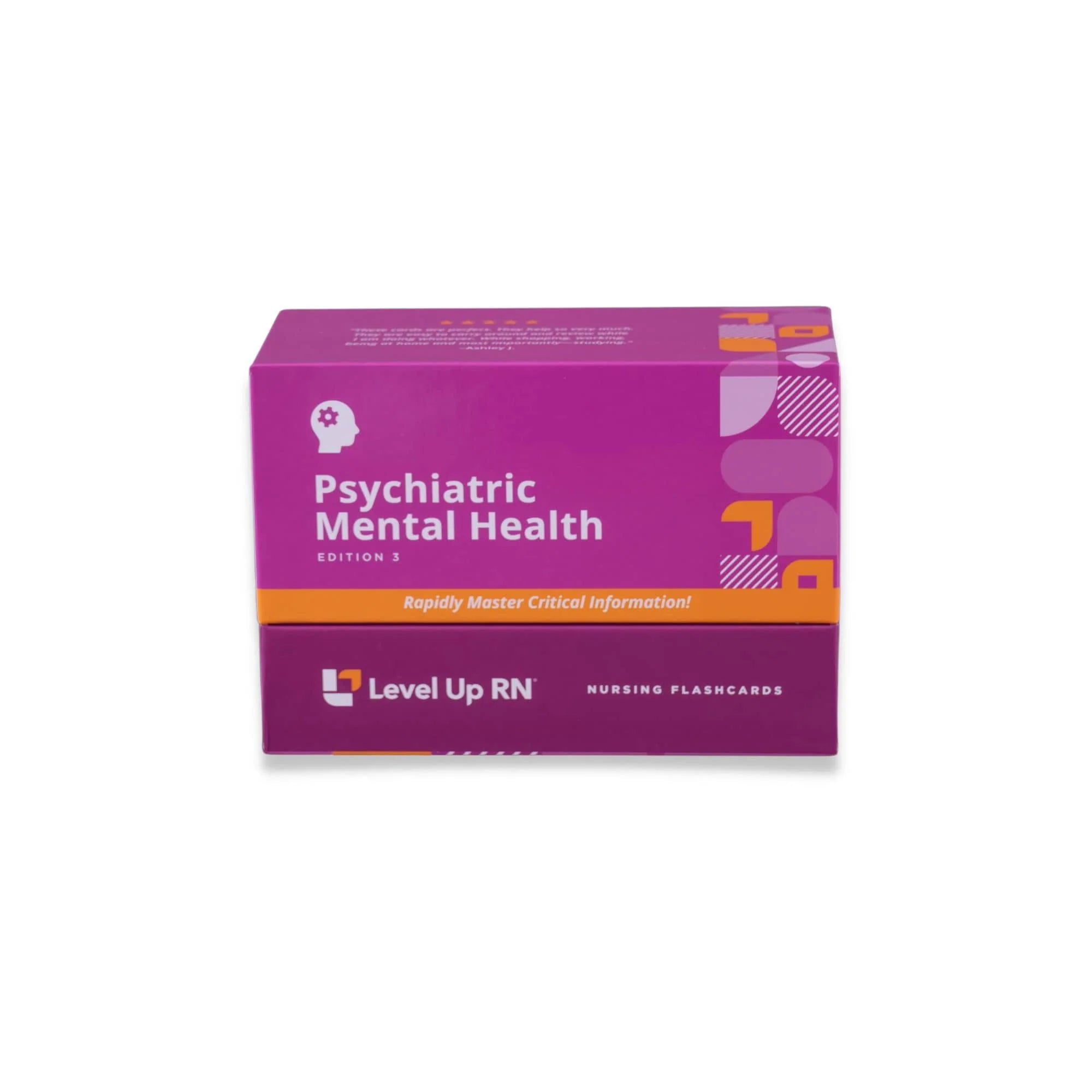 LevelUp RN Psych Mental Health LPN RN Flash Cards-Essential Nursing School Info, 3" x 5" (111 Count)