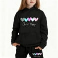 thumbnail image 2 of Hessimy Toddler Boys Girls Spring Summer Cartoon Print 2Pcs Long Sleeve Sweatshirt Sweatpants Casual Sweatsuit, Sweatpants Comfort(Black,4-5 Years), 2 of 6