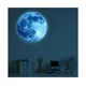 thumbnail image 3 of Hermosa pegatina de pared 3D con forma de luna brillante, decoración del hogar para habitación de niños, brilla en paredes oscuras (1 unidad, azul), 3 of 5