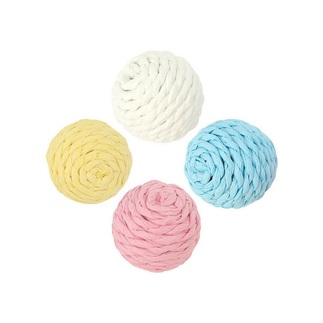 Hearth & Gear Colorful Paper Rope Cat Toy Set Features 4 Ideal For Interaction Cat Swing Bed Cat Teaser Cat Feeder Mat Mice Cat Dog Interactive for Boom Puppy Heartbeat Animal Cat Wheelchair Microchip