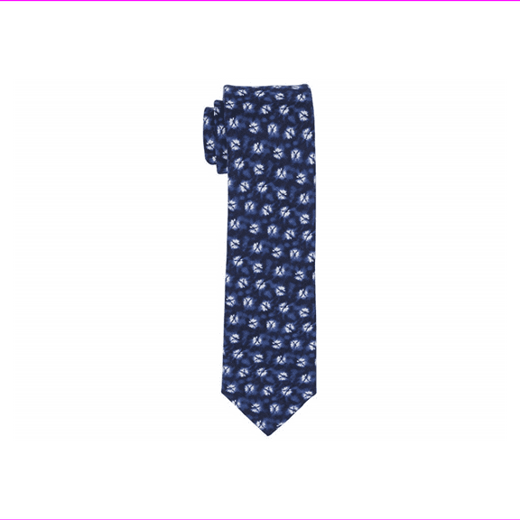 Tommy Hilfiger Men's Indigo Floral Neat Slim Tie One Size/Navy