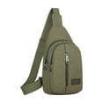 thumbnail image 3 of Msgweeeg Small Sling Bag for Men Chest Pack Thickened Zipper Outdoor Canvas Chest Bag Men's Chest Bag Hiking Backpack Multipurpose Crossbody Chest Bag Messenger Bag Men's Chest Bag, 3 of 7