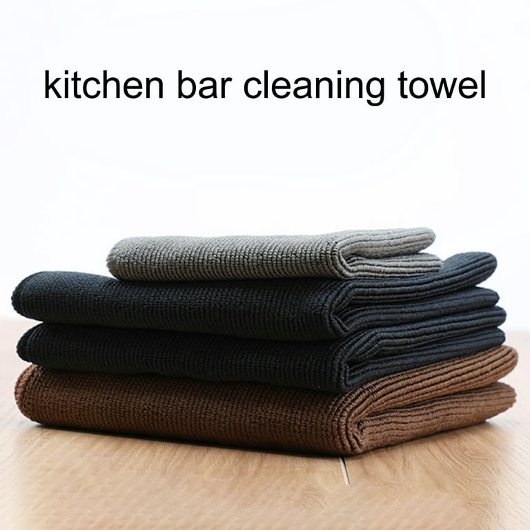 Gwong 4Pcs Cleaning Towels Super Absorbent Fade-Resistant Cotton Barista  Rag Tableware Cleaning Towel Kitchen Tools for Coffee Shop(Type A) 