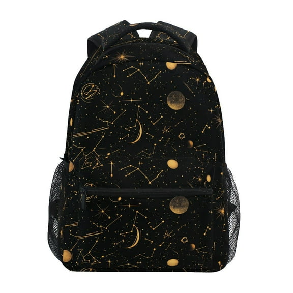 ALAZA Stylish Backpack Galaxy Moon Boho Star Elementary Bookbag Personalized Laptop School Bags Travel Daypack