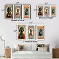 thumbnail image 4 of Designart "Retro Stamp Illustration of a Cute Dachshund VI" Animals Dog Daschund Framed Wall Art Set Of 3 - Black Dog Daschund Frame Canvas Set For Living Room Decor, 4 of 6