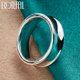 thumbnail image 2 of CJie-anillo cóncavo liso Simple para mujer, de Plata de Ley 925, para boda, fiesta de compromiso, joyería con dijes, 2 of 2