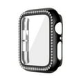 thumbnail image 4 of Dwitch Bling Band+Full Case Compatible with Apple Watch Series 9/8/7 45mm for Women Girls,Glitter Diamond Metal Adjustable Bracelet Band & Cover for iWatch Series 9/8/7 45mm,Black Strap+Case, 4 of 7
