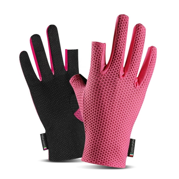 Amdohai Cooling Fishing Gloves -slip Fishing Gloves with 2 Fingerless  Design Breathable Elastic Outdoor Gloves