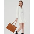 thumbnail image 4 of Lovevook Work Tote Bag for Women, Waterproof Pu Leather Laptop Shoulder Bag, Multi-Pocket Office Briefcase Fit 15.6" Laptop, 4 of 7