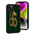 thumbnail image 2 of Intricate Golden Dragon Design iPhone 15 Case - Lightweight Yellowing Resistant Dark Green Background Black Border Perfect Fit for Camera & Flash, 2 of 6