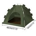 thumbnail image 2 of Foldable Portable Pet Tent, Waterproof Soft Dog Bed with Cushion, Semi-Enclosed Cozy Sleeping House for Indoor Outdoor Puppies, Small Dogs and Cats(Green, 57.75x57.75in), 2 of 3