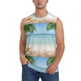 thumbnail image 1 of Balery Starfish in Beach Camisetas sin mangas para hombre, absorbe la humedad y protege contra el mal olor.-XX-Large, 1 of 7