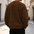 thumbnail image 5 of Thousandth Men's Corduroy Crew Neck Sweatshirt Casual Raglan Long Sleeve Pullover Soft Loose Fit Outerwear for Autumn Winter, 5 of 8
