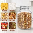 thumbnail image 6 of FOUKUS Glass Jars with Airtight Lids: 1.1 Gallon Glass Storage Jars Set of 2, Large Wide Mouth Mason Jars for Flour, Pasta, Coffee Beans & Snacks, Leakproof Glass Food Storage Jars for Kitchen Pantry, 6 of 6