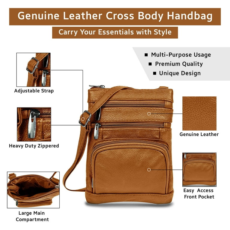 Krediz Women's Super Soft Leather Crossbody Bag