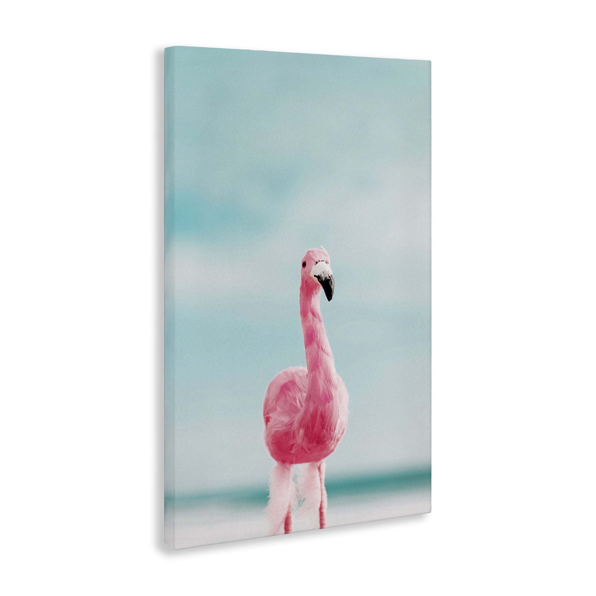 Stupell Industries Funky Summer Flamingo Nautical & Beach Photography Wrapped Canvas Art Print Wall Art, 30 x 45