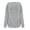 Grey, variant on Roundneck Sweatshirts Long Sleeve Shirts Tops for Women Solid Color off Shoulder Loose Casual Basic Pullover