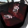 thumbnail image 3 of Binienty Gothic Skull Vehicle Seat Covers Front And Backseat with Car Seat Headrest Cover Armrest Cover Car Seat Belt Covers Keychain Auto Interior Accessories Set 14 Pieces, 3 of 7
