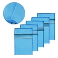 thumbnail image 4 of 5Pcs Korean Italy Asian Exfoliating Bath Washcloth Body Scrub Shower Soft Towels, 4 of 7