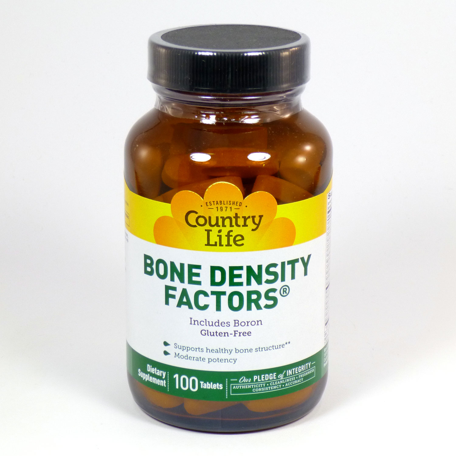 Bone Density Factors with Boron by Country Life (Biochem) 100 Tablets