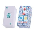 thumbnail image 4 of Mahjong de azul y blanca, Mini Mahjong de viaje, Mahjong chino tradicional, Mahjong chino duradero para suministros de juegos de fiesta en Baoblaze viaje mahjong, 4 of 8