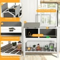 thumbnail image 2 of Haverchair Wooden Tortoise Habitat with Shelf Storage and Adjustable Lamp Holder,Indoor Outdoor Reptile Cage Turtle Enclosure for Small Animals, 2 of 6