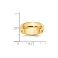 thumbnail image 2 of Gem & Harmony Mens or Ladies 14K Yellow Gold 6mm Wedding Band Ring for Men, 2 of 6