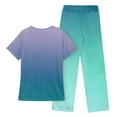 thumbnail image 4 of GXIPO Athletic Womens Scrub Sets V-Neck Scrub Top & Yogga Waistband Cargo Pants Nurse Uniform Tie Dye Workwear, 4 of 6