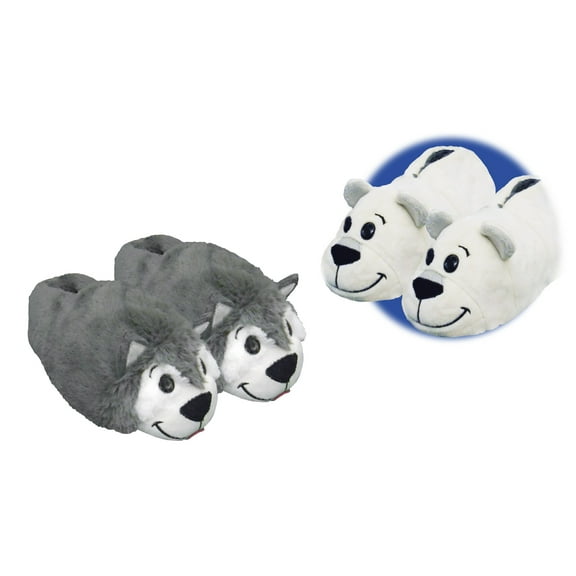 SlipaZoo Boy's Husky Bear Slipper