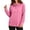 Pink, variant on Womens Cowl Neck Hoodies Drawstring with Pockets Stitched Panel Waist Loose Long Sleeve Sweatshirt Fall Casual Pullover (Pink,S)