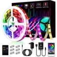 thumbnail image 1 of Bluetooth LED Lights for Room, Easy Installation Dimmable Led Strip Lights, Multicolor Lights for Bedroom with Smart Music Mode (5m), 1 of 8