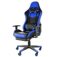 thumbnail image 2 of GameFitz  Pleather Gaming Chair in Black and Blue, 2 of 11