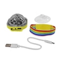 thumbnail image 2 of Mini bola de discoteca Luz USB de carga cargable Decoración portátil Lámpara de brazalete de discoteca para actuaciones de baile para acampar Amarillo, 2 of 8