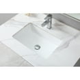 thumbnail image 3 of Leavader 37 Inches Luxurious Carrara White and Gold Sintered Stone Bathroom Vanity Top with Ceramic Basin and Backsplash - Single Faucet Hole, Cabinet Not Included, 3 of 9