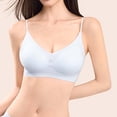 thumbnail image 4 of Ohufall Womens Seamless Bra with Thin Strap V Neck Bra Comfort Daily Underwear, 4 of 5